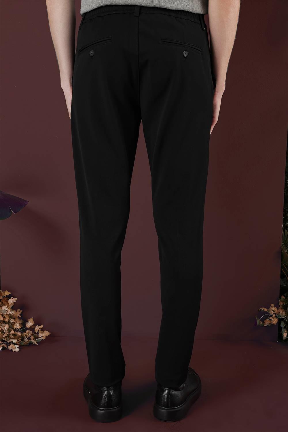 P 1131 Slim Fit Siyah Spor Pantolon
