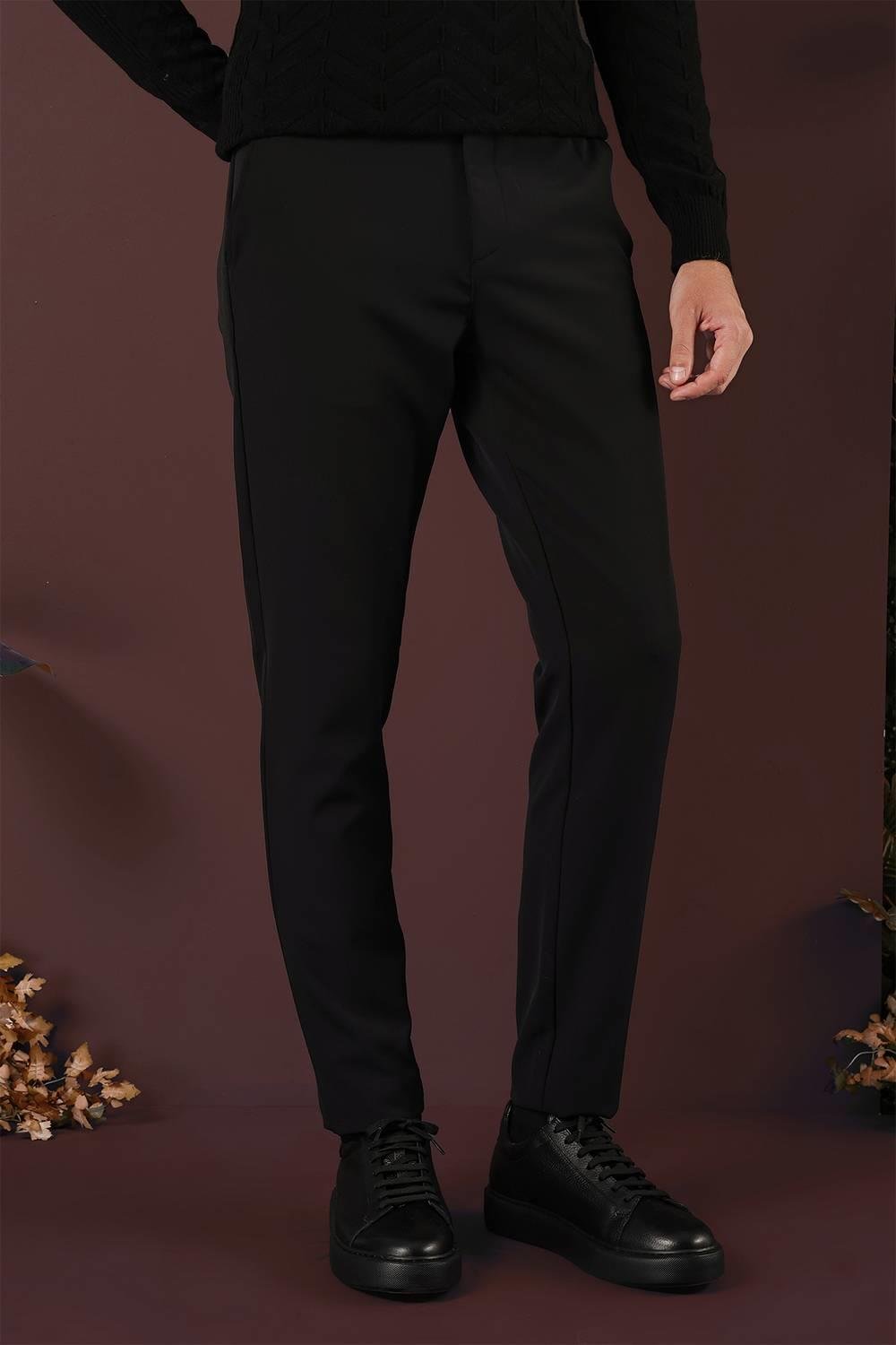 P 1135 Slim Fit Siyah Spor Pantolon