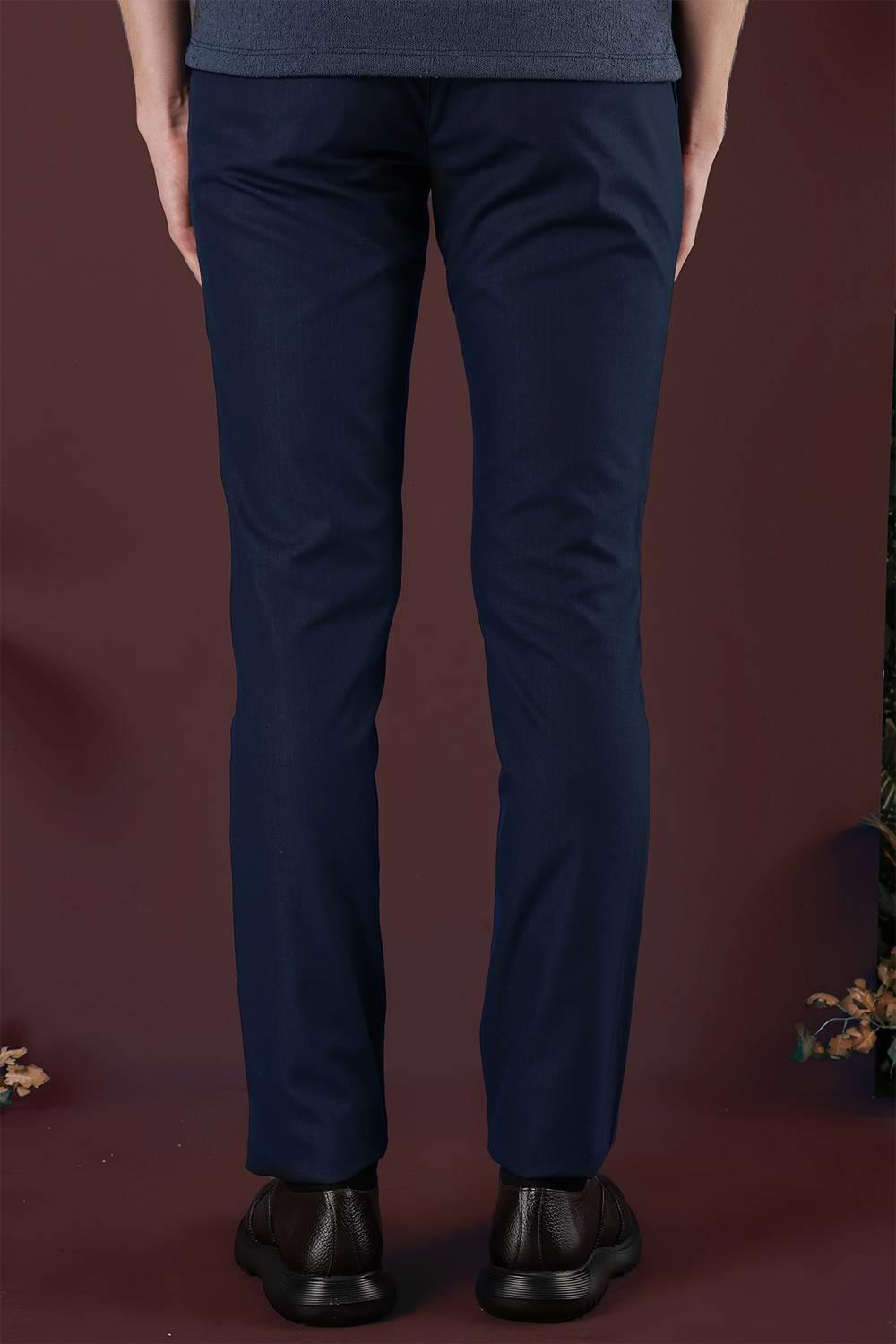 P 1136 Slim Fit Lacivert Klasik Pantolon