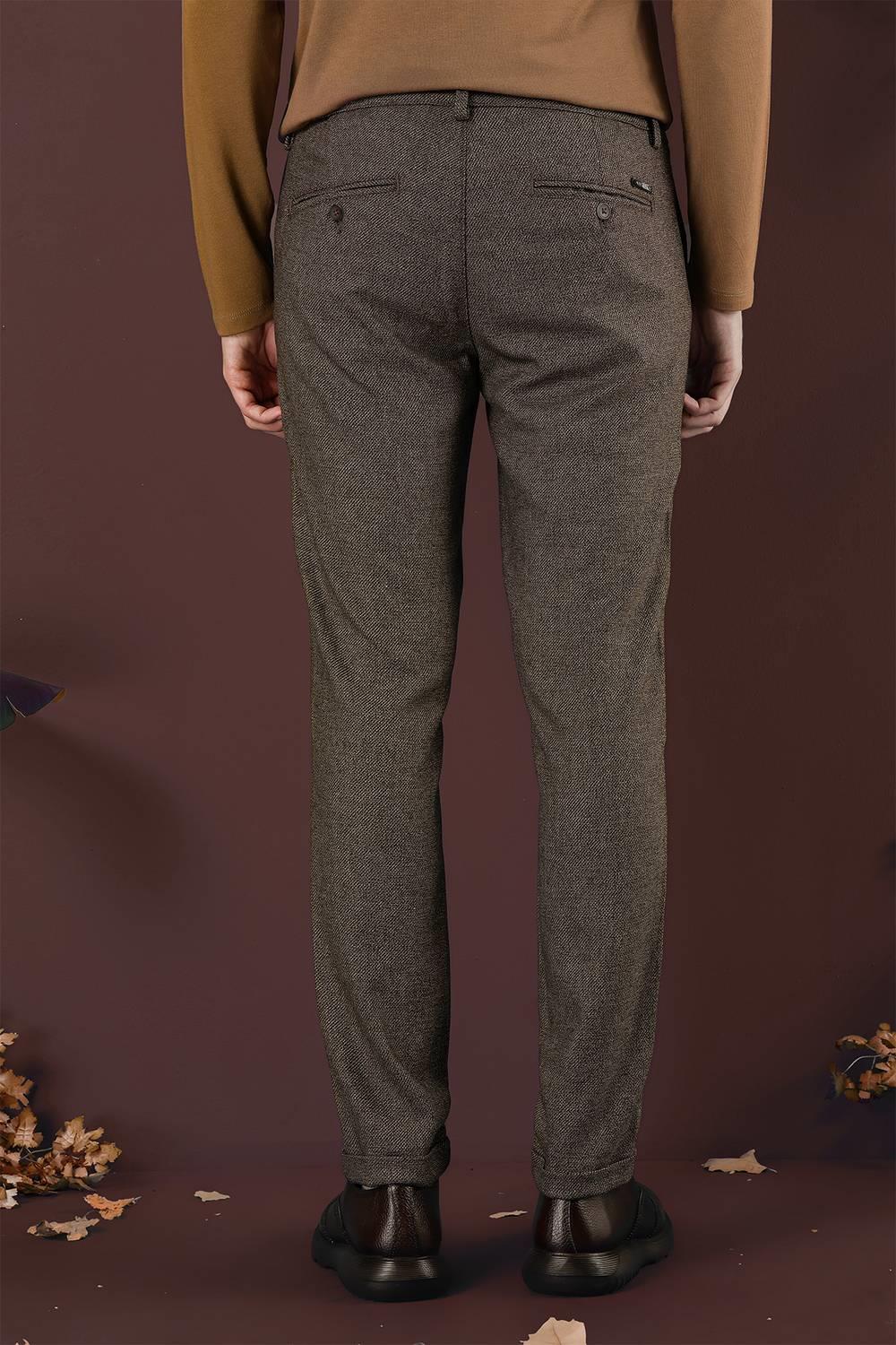 P 1138 Slim Fit Kahve Klasik Pantolon