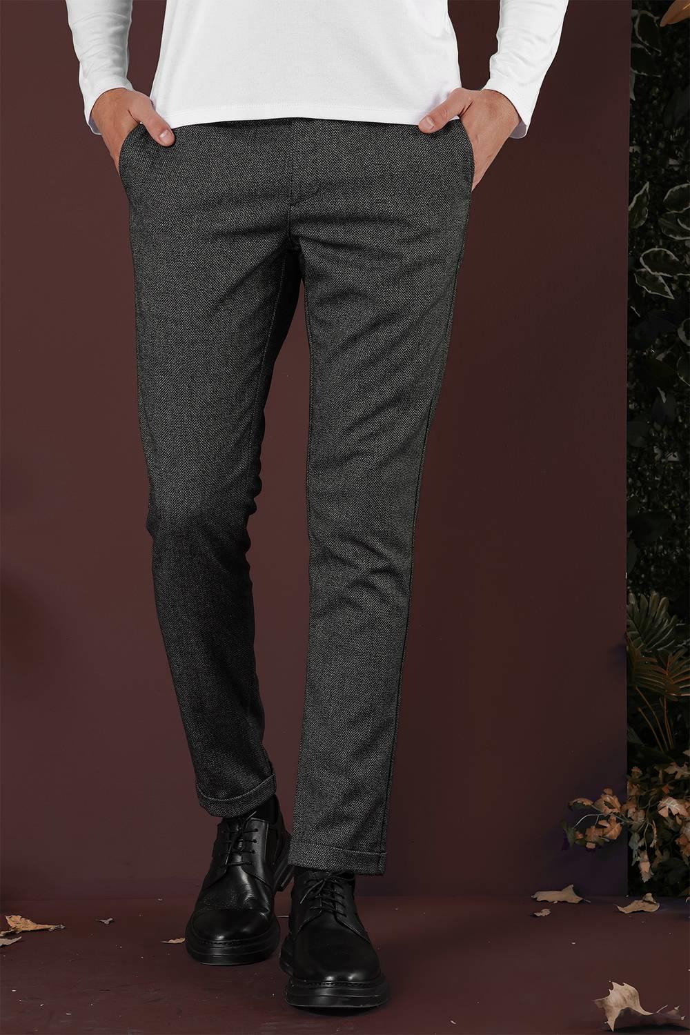 P 1138 Slim Fit Siyah Klasik Pantolon