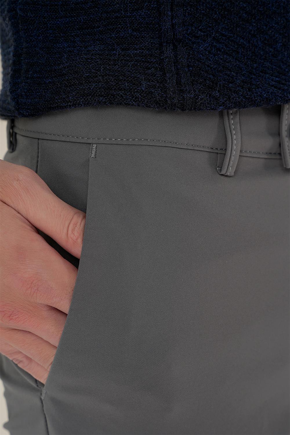 P 1144 Slim Fit Füme Klasik Pantolon