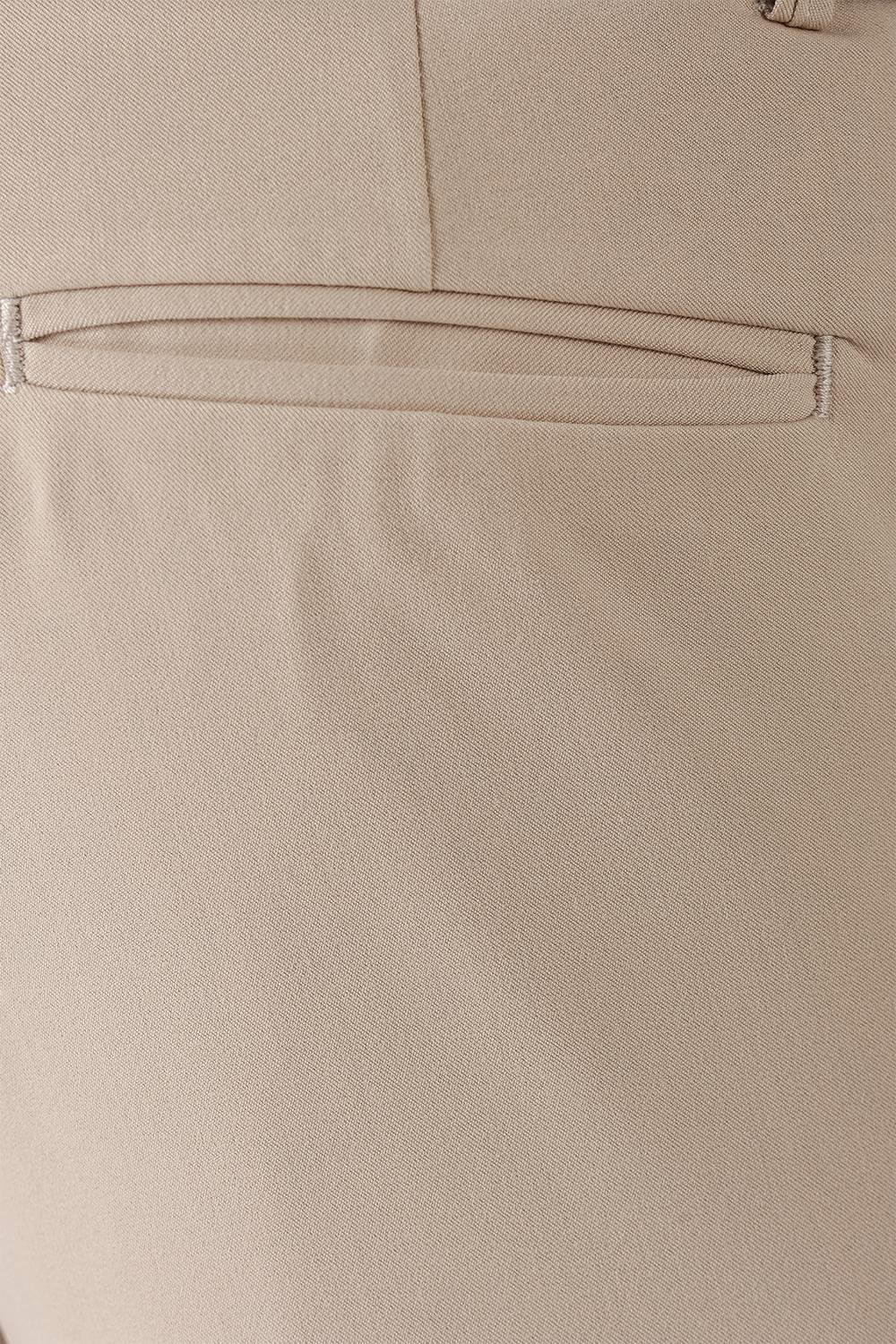 P 1147 Slim Fit Yan Cep Esnek Pamuk Casuel Bej Pantolon