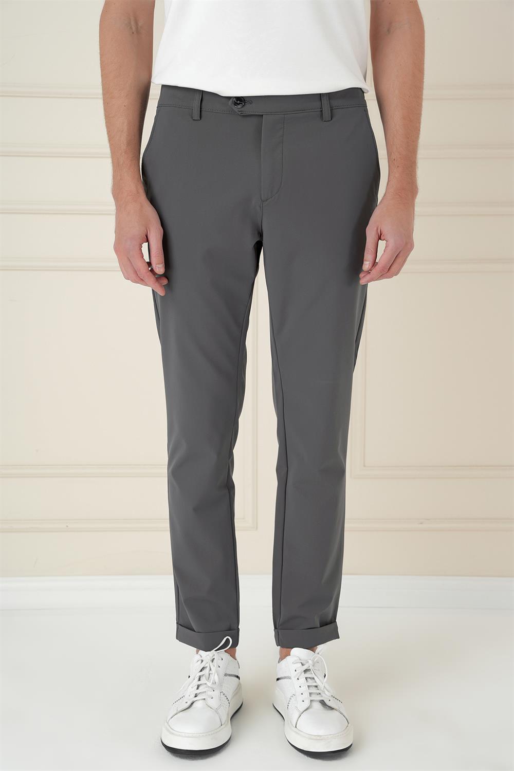 P 1150 Slim Fit Füme Klasik Pantolon