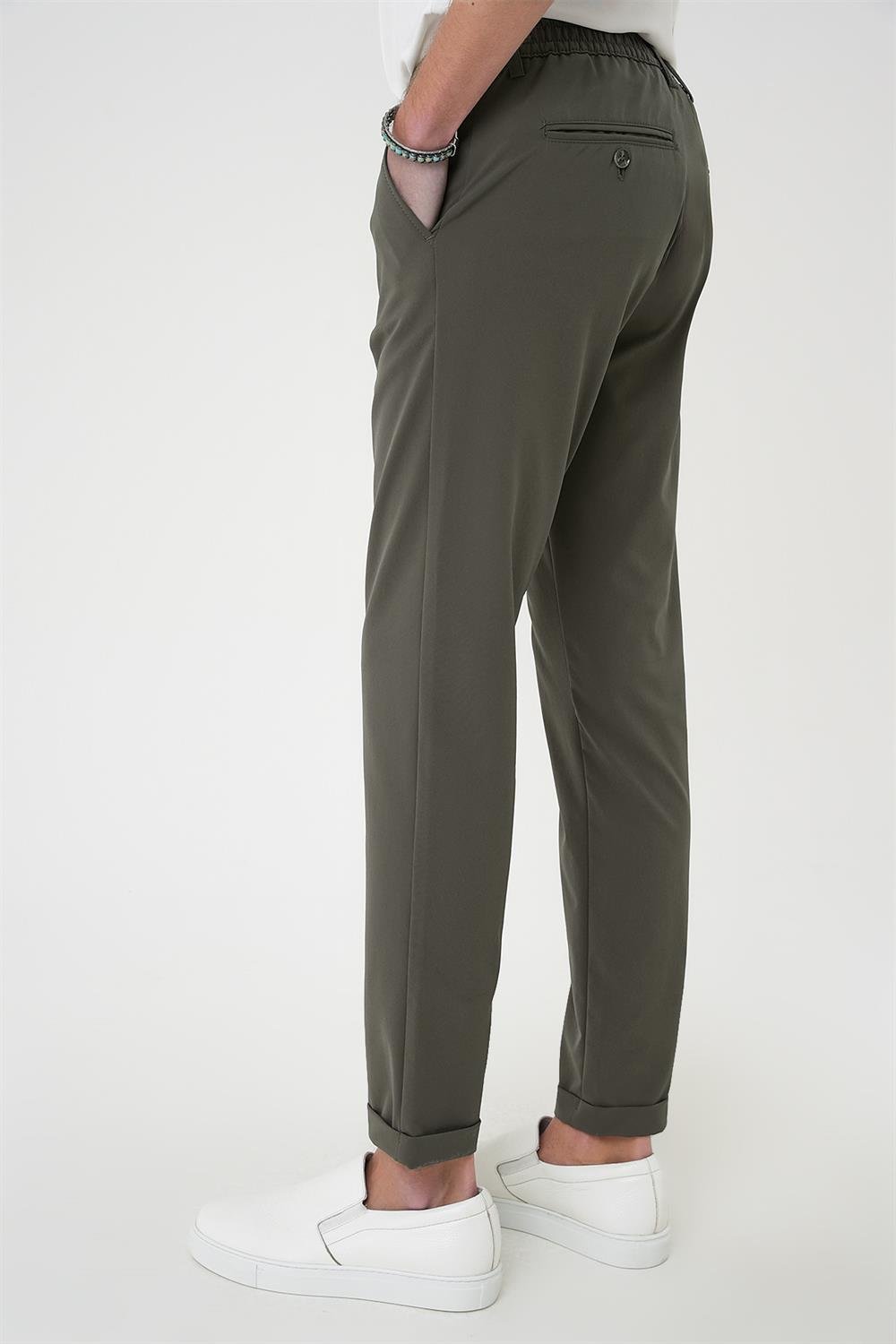 P 1150 Slim Fit Haki Klasik Pantolon