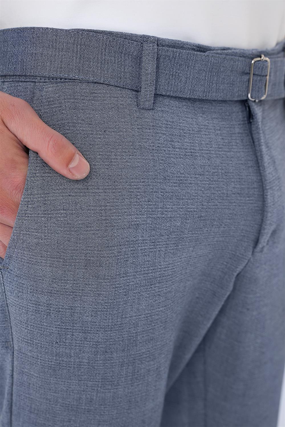P 1154 Slim Fit Koyu Gri Klasik Pantolon