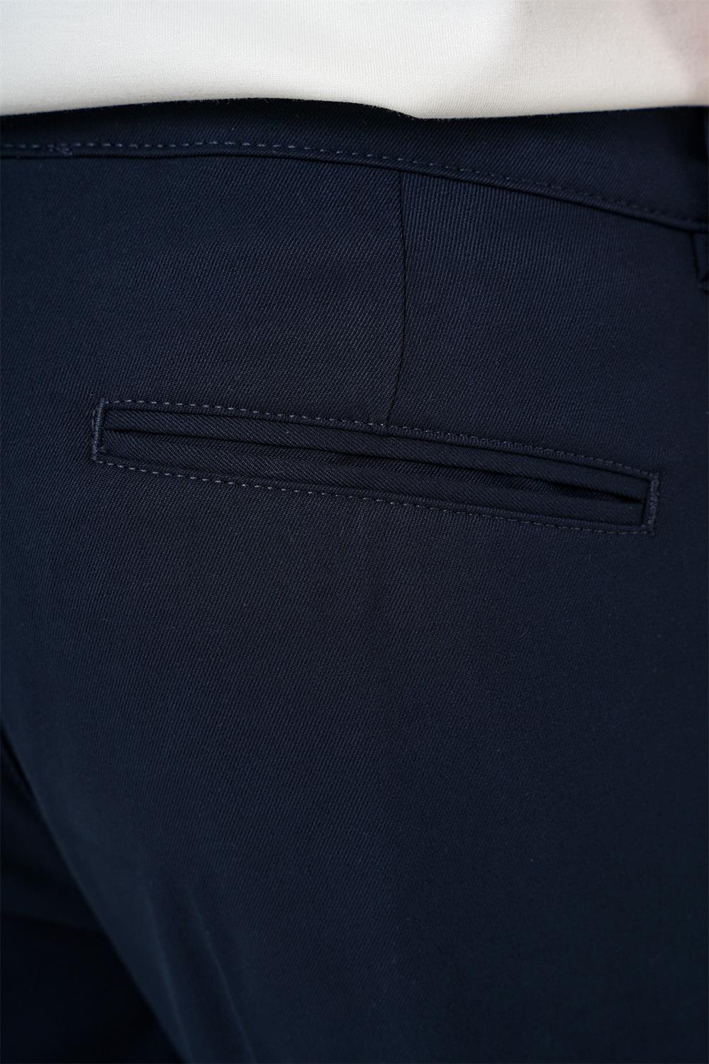 P 1164 Slim Fit Lacivert Klasik Pantolon