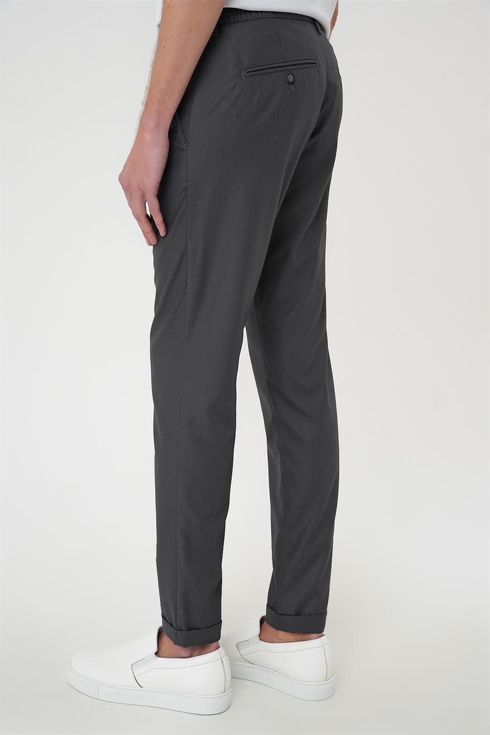P 1165 Slim Fit Antrasit Klasik Pantolon
