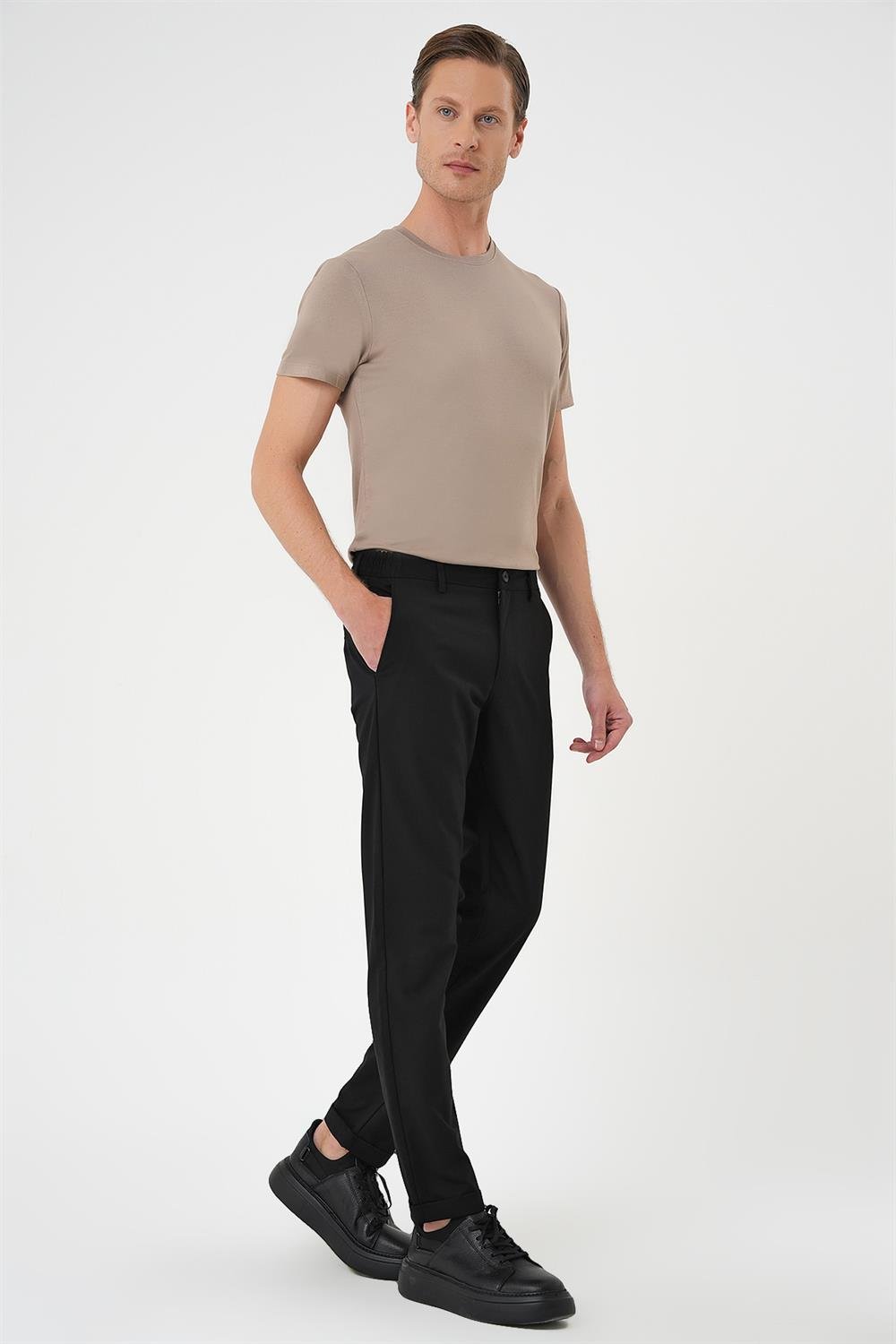 P 1165 Slim Fit Siyah Klasik Pantolon