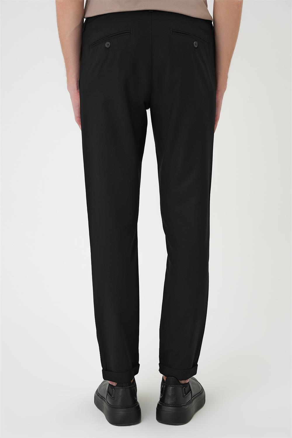 P 1165 Slim Fit Siyah Klasik Pantolon