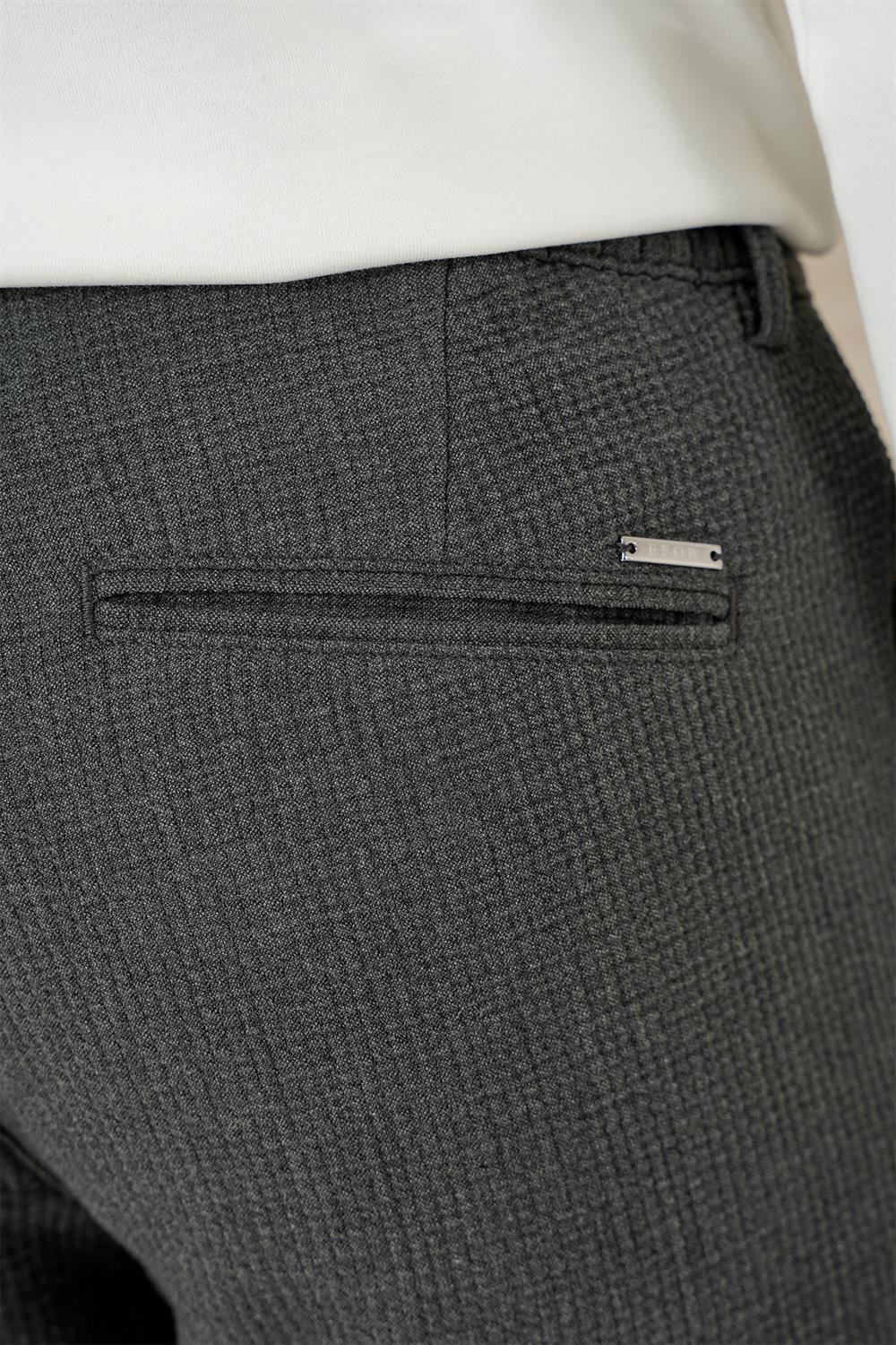 P 1166 Slim Fit Füme Klasik Pantolon