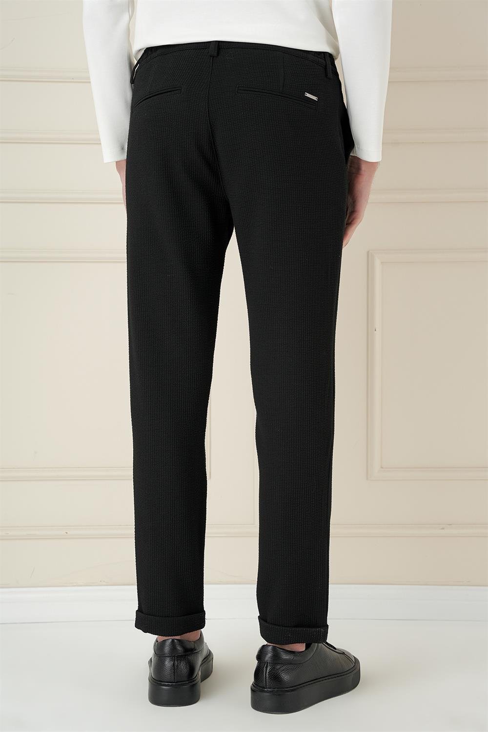 P 1166 Slim Fit Siyah Klasik Pantolon