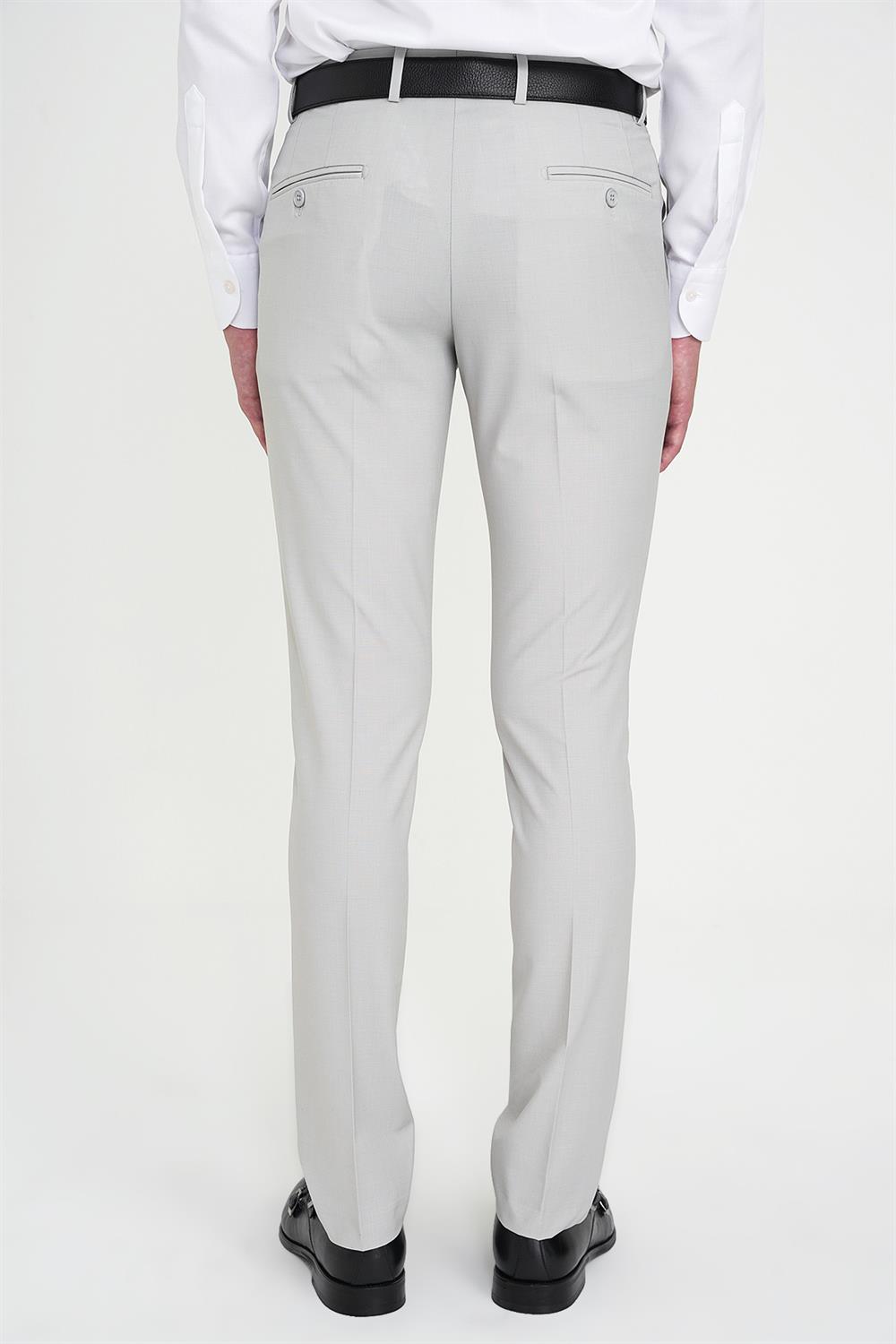 P 1191 Slim Fit Pilesiz Yün Klasik Taş Kumaş Pantolon 