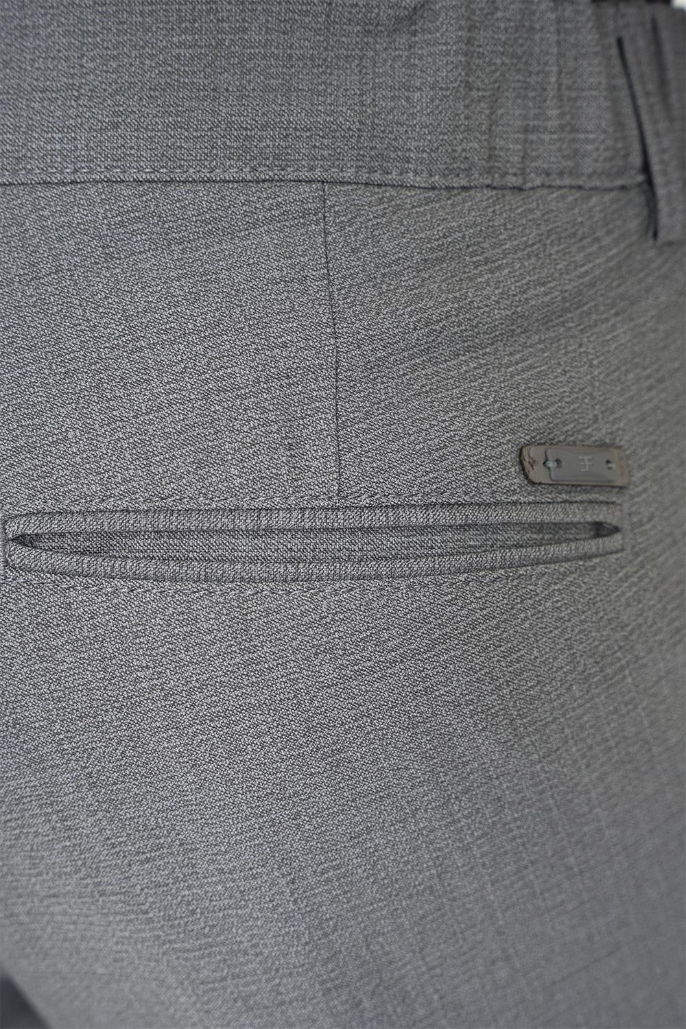P 1192 Comfort Fit Beli Lastikli Dokulu Gri Jogger Pantolon 