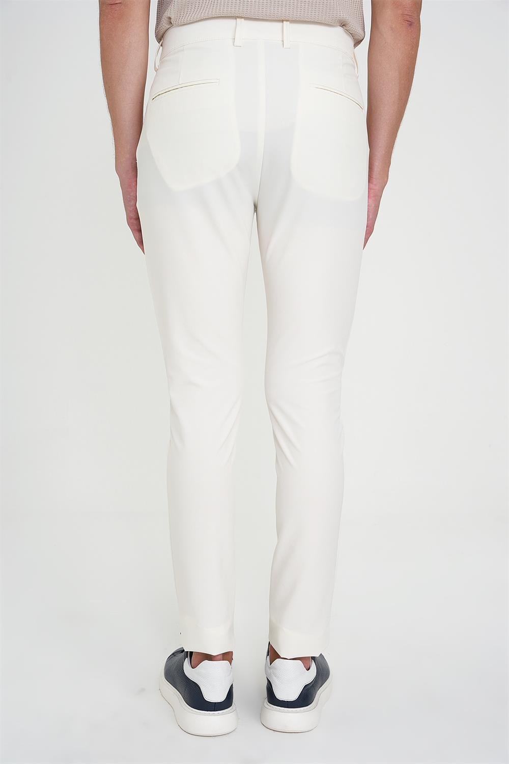 P 1197 PANTOLON SLİM FİT BEYAZ CASUAL