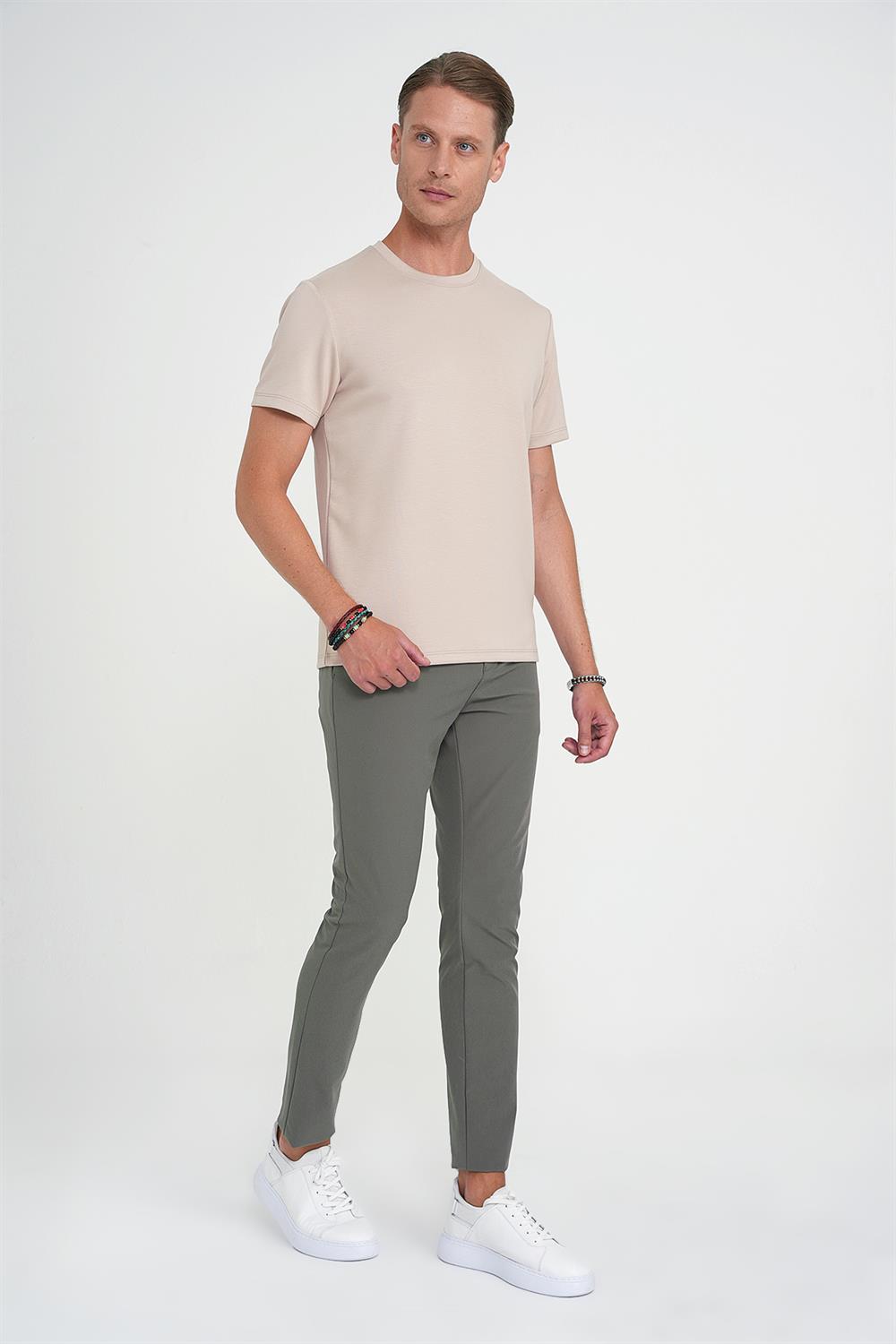 P 1197 PANTOLON SLİM FİT HAKI CASUAL