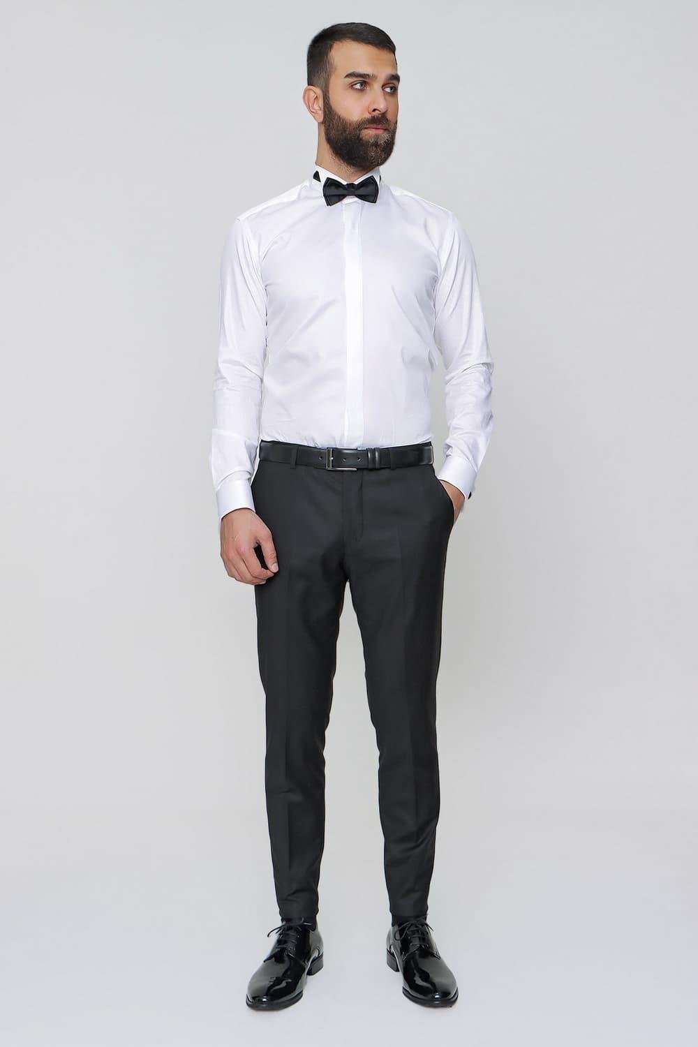 P 2020 Slim Fit Siyah Klasik Pantolon