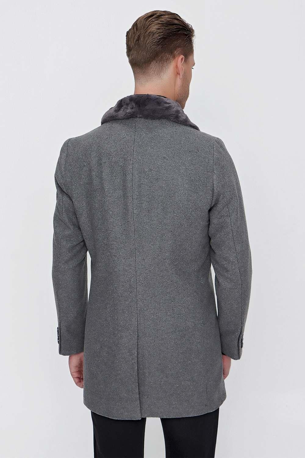 PLT 080 Gri Klasik Palto