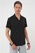 Slim Fit Apaş Yaka Kısa Kol Esnek Casuel Siyah Gömlek  G 1589