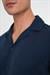 Slim Fit Apaş Yaka Modal Karışımlı Kısa Kol Lacivert Gömlek G 1590