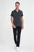Slim Fit Apaş Yaka Modal Karışımlı Kısa Kol İndigo Gömlek G 1590