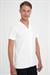 Slim Fit Apaş Yaka Modal Karışımlı Kısa Kol Beyaz Gömlek G 1590