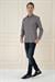 Slim Fit Baskılı %100 Pamuk Spor Gri Gömlek  G 1586