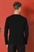 Slim Fit Baskılı Bisiklet Yaka Esnek Pamuk Siyah Tişört Ts 867