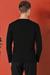 Slim Fit Baskılı Bisiklet Yaka Esnek Pamuk Siyah Tişört Ts 869