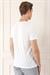 Slim Fit Bisiklet Yaka %100 Pamuk Ekru Tişört Ts 878