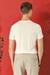 Slim Fit Bisiklet Yaka %100 Pamuk Ekru Tişört Ts 878