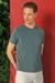 Slim Fit Bisiklet Yaka %100 Pamuk Gri Tişört Ts 878