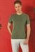 Slim Fit Bisiklet Yaka %100 Pamuk Haki Tişört Ts 878