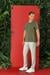 Slim Fit Bisiklet Yaka %100 Pamuk Haki Tişört Ts 878