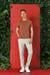 Slim Fit Bisiklet Yaka %100 Pamuk Kiremit Tişört Ts 878