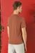 Slim Fit Bisiklet Yaka %100 Pamuk Kiremit Tişört Ts 878