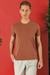Slim Fit Bisiklet Yaka %100 Pamuk Kiremit Tişört Ts 878