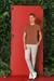 Slim Fit Bisiklet Yaka %100 Pamuk Kiremit Tişört Ts 878