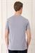 Slim Fit Bisiklet Yaka Doku Desenli Pamuklu Gri Tişört Ts 881