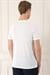 Slim Fit Bisiklet Yaka Doku Desenli Pamuklu Ekru Tişört Ts 881