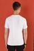 Slim Fit Bisiklet Yaka Düz Pamuklu Beyaz Tişört Ts 823