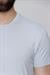 Slim Fit Bisiklet Yaka Düz Pamuklu Gri Tişört Ts 823
