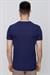 Slim Fit Bisiklet Yaka Düz Pamuklu Lacivert Tişört Ts 823