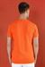Slim Fit Bisiklet Yaka Düz Pamuklu Oranj Tişört Ts 823