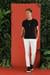 Slim Fit Bisiklet Yaka Düz Pamuklu Siyah Tişört Ts 823