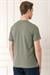 Slim Fit Bisiklet Yaka Sıva Dokuma Pamuklu Haki Tişört Ts 882