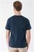 Slim Fit Bisiklet Yaka Sıva Dokuma Pamuklu Lacivert Tişört Ts 882