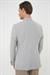 Slim Fit Çift Yırtmaç Çizgili Kruvaze Casual Gri Ceket C 704