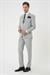 Slim Fit Çift Yırtmaç Dokulu Esnek Klasik Gri Takım Elbise Tk 915