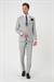 Slim Fit Çift Yırtmaç Dokulu Esnek Klasik Gri Takım Elbise Tk 915